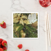 シルバーと金ゴールドクリスマスツリーIIホリデイ スタンダードカクテルナプキン (インサイチュ)