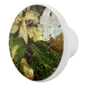 シルバーと金ゴールドクリスマスツリーIIホリデイ セラミックノブ (右)