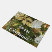 シルバーと金ゴールドクリスマスツリーIIホリデイ ドアマット (アングル)