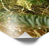 シルバーと金ゴールドクリスマスツリーIIホリデイ フォトプリント (角)