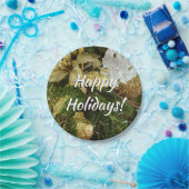 シルバーと金ゴールドクリスマスツリーIIホリデイ ペーパープレート (パーティー)