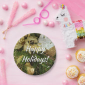 シルバーと金ゴールドクリスマスツリーIIホリデイ ペーパープレート (パーティー)