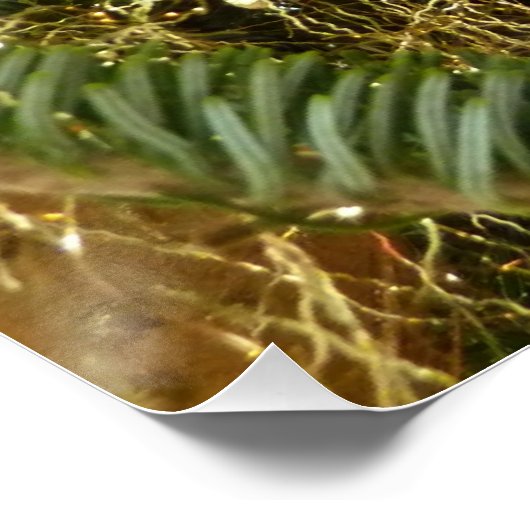 シルバーと金ゴールドクリスマスツリーIIホリデイ ポスター (コーナー)