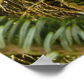 シルバーと金ゴールドクリスマスツリーIIホリデイ ポスター (角)