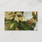 シルバーと金ゴールドクリスマスツリーIIホリデイ 名刺 (裏面)