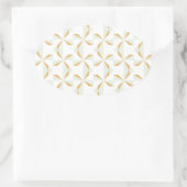 シルバーと金ゴールドピンホイール 楕円形シール (バッグ)