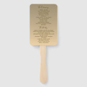 シルバーと金ゴールド結婚式 プログラム ハンドファン (裏面)