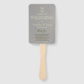 シルバーと金ゴールド結婚式 プログラム ハンドファン (正面)