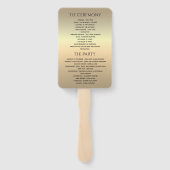 シルバーと金ゴールド結婚式 プログラム ハンドファン (裏面)