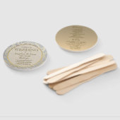 シルバーと金ゴールド結婚式 プログラム ハンドファン (組立なし)