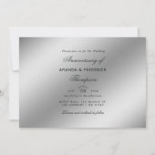 シルバーと金ゴールド25周年記念お祝い 招待状 (裏面)