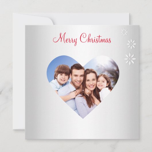 シルバーにクリスマスのカスタムファミリーフォト (正面)