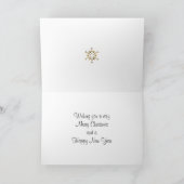 シルバーにゴールドのクリスマススター カード (内部)