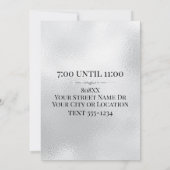 シルバーにゴールドのVIP 招待状 (裏面)