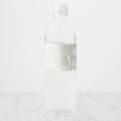 シルバーに白い彫刻の花 ペットボトルラベル (裏面)