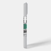 シルバーのエメラルドグリーン瑪瑙の大理石名 Case-Mate iPhoneケース (裏面 / 右)