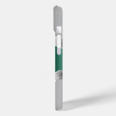 シルバーのエメラルドグリーン瑪瑙の大理石名 Case-Mate iPhoneケース (裏面 / 左)