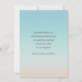 シルバーのカメ ビーチスタイルのSave The Dateカード 招待状 (裏面)