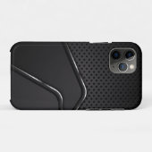 シルバーのダイナミック・ライン・アクセントを持つメタリック・マッシュ Case-Mate iPhoneケース (裏面(横))