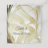 シルバーのテクスチャに金ゴールドを付けた黒 プレイスカード (外部開封)