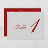 シルバーのテーブル結婚番号の上の白い雪 ポストカード (正面/裏面)