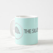 シルバーのハリネズミの沼 コーヒーマグカップ (正面左)