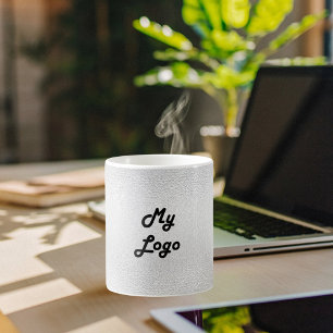 シルバーのビジネス・ロゴ長方形 コーヒーマグカップ