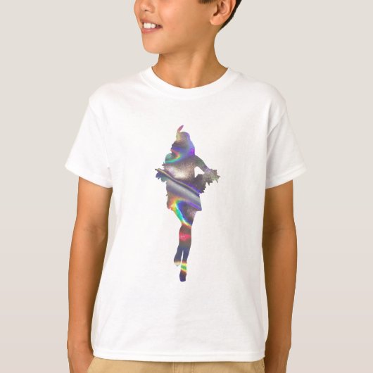 シルバーのフラッパー Tシャツ (正面)