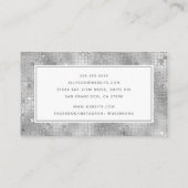 シルバーのホログラフィックスクリプトの名刺 名刺 (裏面)