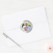 シルバーの写真 25周年記念結婚式 ラウンドシール (封筒)