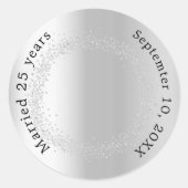 シルバーの写真 25周年記念 ラウンドシール (正面)