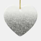 シルバーの初めてのクリスマスはミスター・アンド・ミセス結婚した・カップル セラミックオーナメント (裏面)