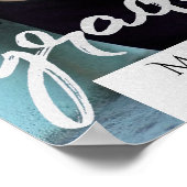 シルバーの卒業証書 |ブラシグラードフォトキープサケ ポスター (角)