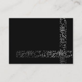 シルバーの斑点のあるストライプズブラック 名刺 (裏面)