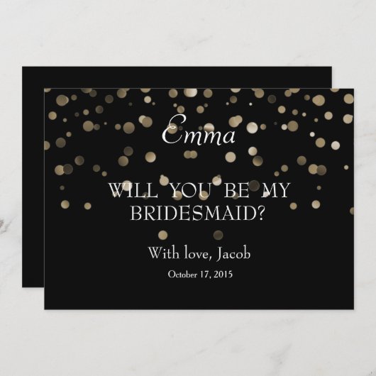 シルバーの水玉模様は僕の花嫁になるだろうな 招待状 (正面/裏面)