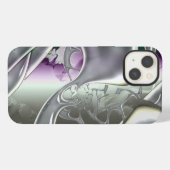シルバーの流れ iPhoneケース (裏面横)