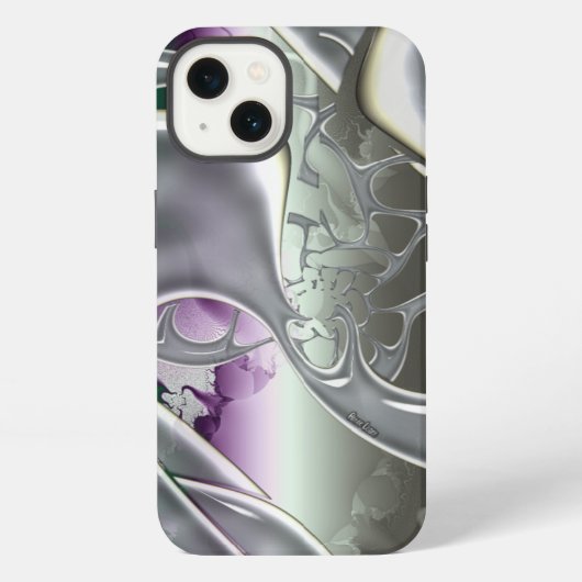 シルバーの流れ iPhoneケース (裏面)