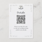 シルバーの結婚式の鐘 詳細 封入 エンクロージャーカード (正面)