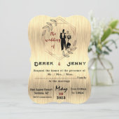 シルバーの結婚式 招待状 (スタンド正面)