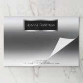 シルバーの背景 ペーパーパッド (折り畳み)