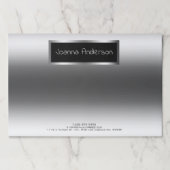 シルバーの背景 ペーパーパッド (正面)