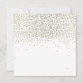 シルバーの背景、紙吹雪、ベビーシャワー 招待状 (裏面)