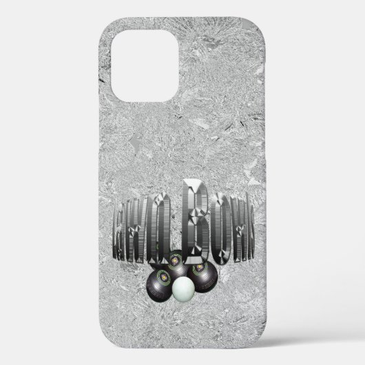 シルバーの芝生のボールにボウルのロゴ Case-Mate iPhoneケース (裏面)