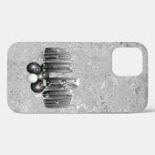 シルバーの芝生のボールにボウルのロゴ Case-Mate iPhoneケース (裏面 (横))
