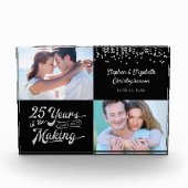 シルバーの記念日と今の紙吹雪 フォトブロック (正面)