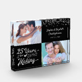 シルバーの記念日と今の紙吹雪 フォトブロック (左)