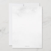 シルバーの雪の結晶が届くよ ウィンター ベイビー シャワーパーティー 招待状 (裏面)