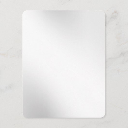 シルバーの雪の結晶の受付 エンクロージャーカード (裏面)