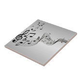 シルバーの音楽ノート タイル (側面)