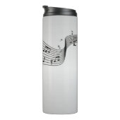 シルバーの音楽ノート タンブラー (回転右)